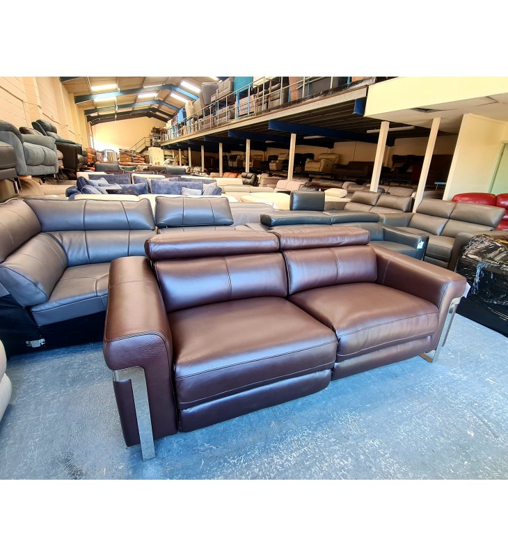 Moreno discount leather sofa